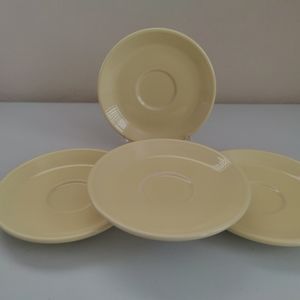 Fiestaware  - Set of 4 Saucers "Yellow" Post 86